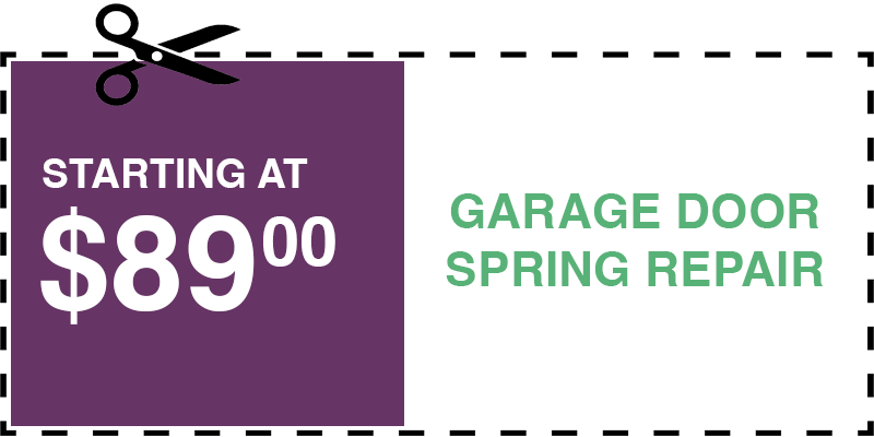 89 garage door SPRING repair coram